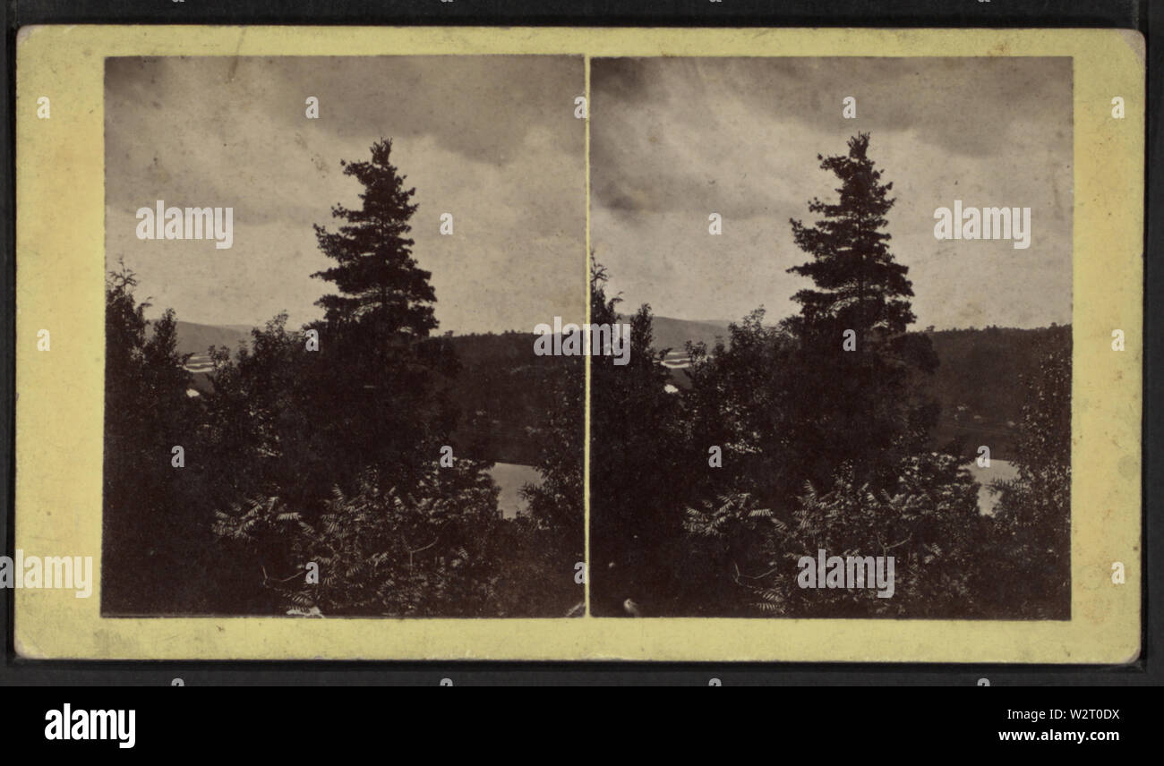 Studio di cloud da Rollway (montagna), Little Falls, New York, da Robert N Dennis raccolta di vista stereoscopica Foto Stock