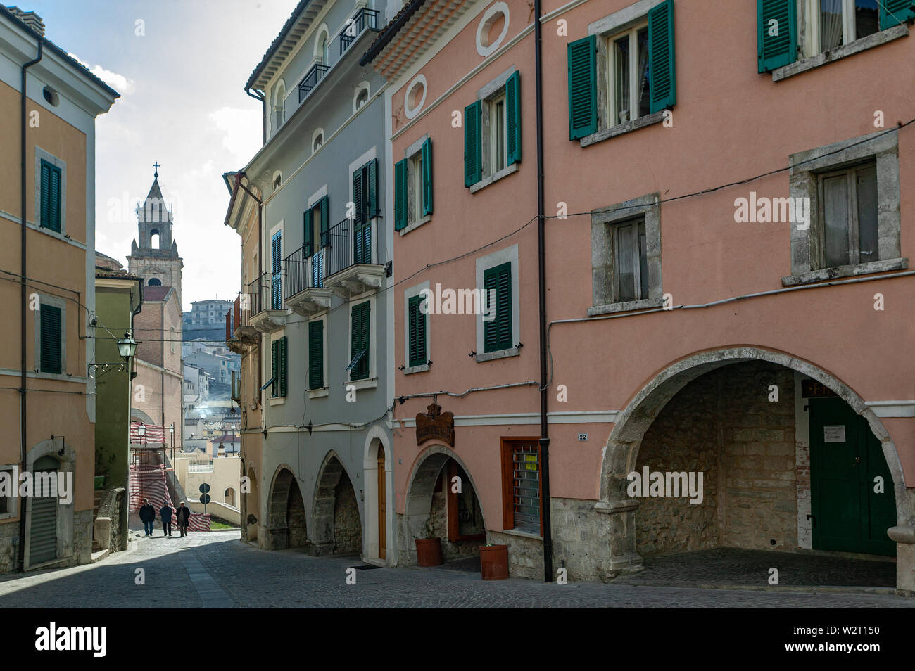 Vista di Palena, città in Abruzzo Foto Stock