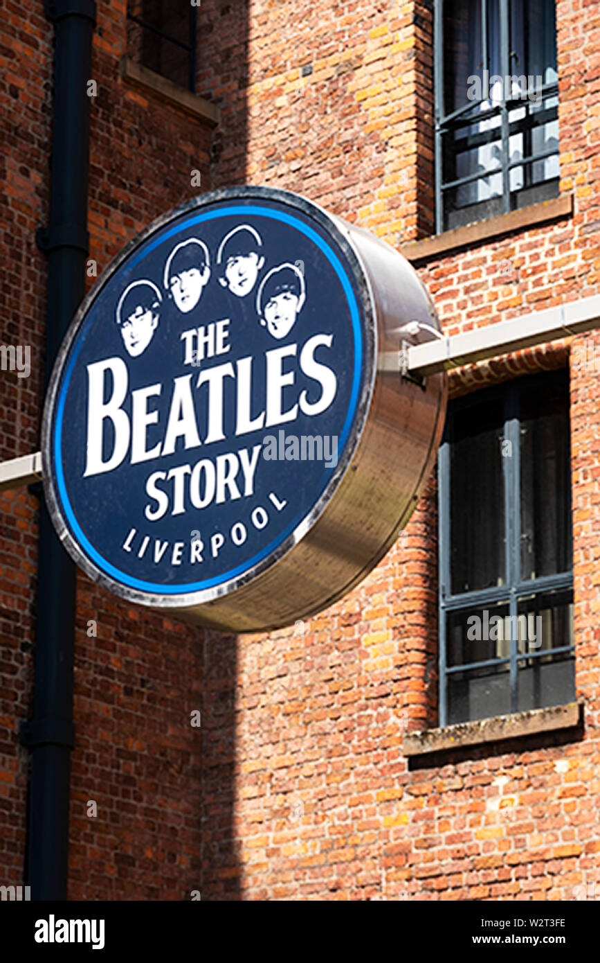La storia dei Beatles, un divertimento di Liverpool, in Inghilterra Foto Stock