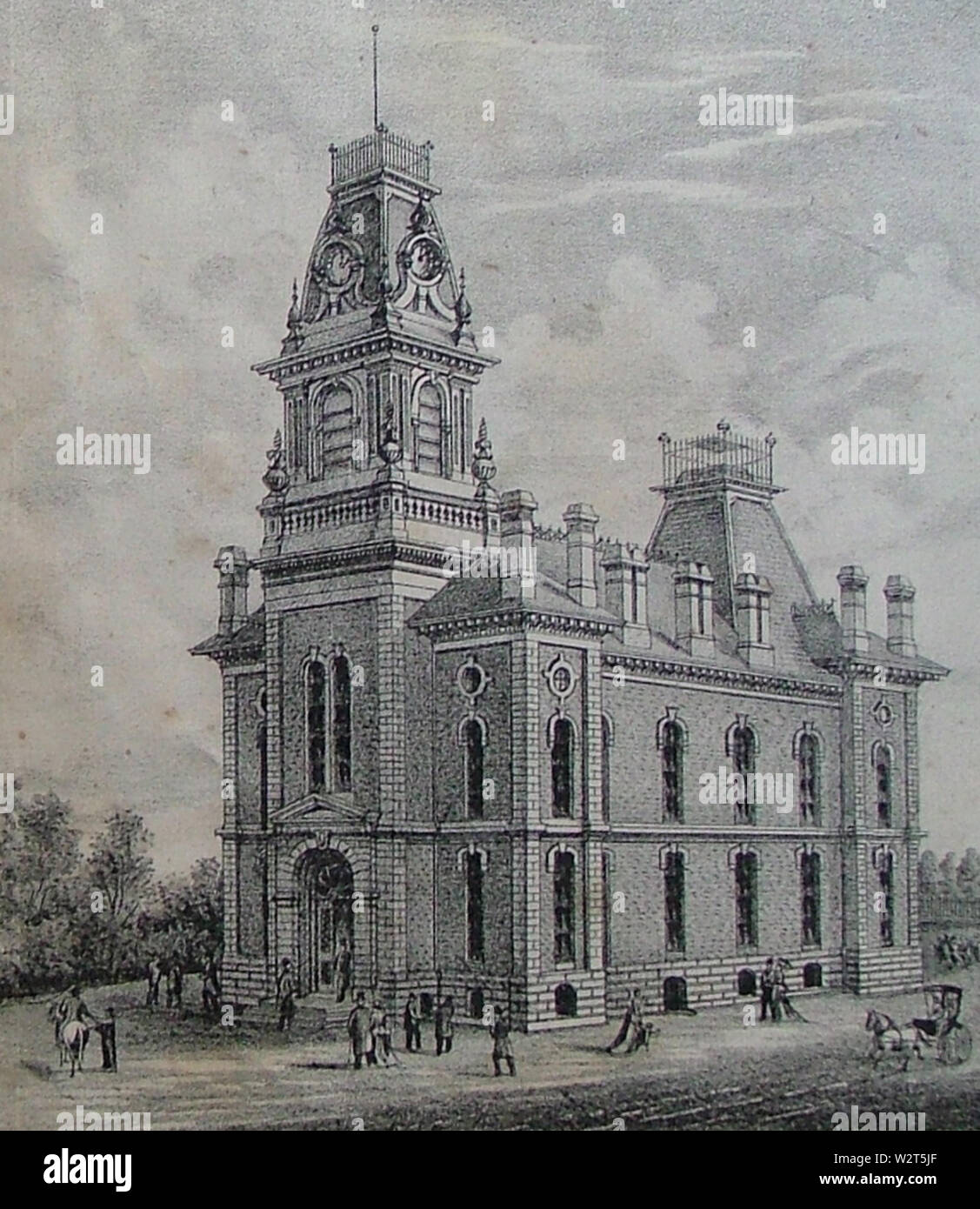 Tribunale di Contea di Warren, Indiana dal 1877 Atlas Foto Stock