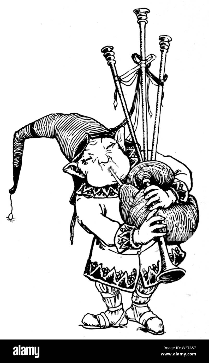 Design in materia anteriore di più celtica Fiabe (1892) Foto Stock