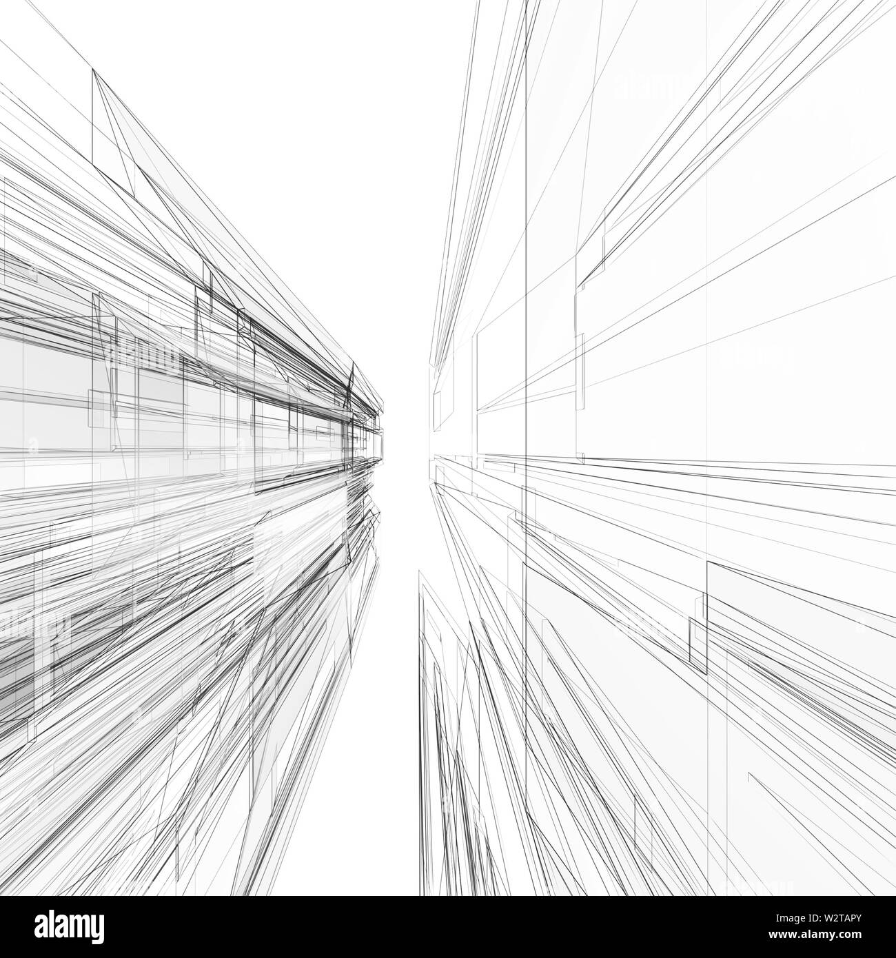 Abstract architettura background rendering 3D Foto Stock