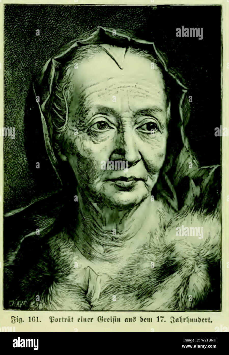 Die Frau als Hausärztin (1911) 161 Porträt einer Greisin aus dem 17 Jahrhundert Foto Stock