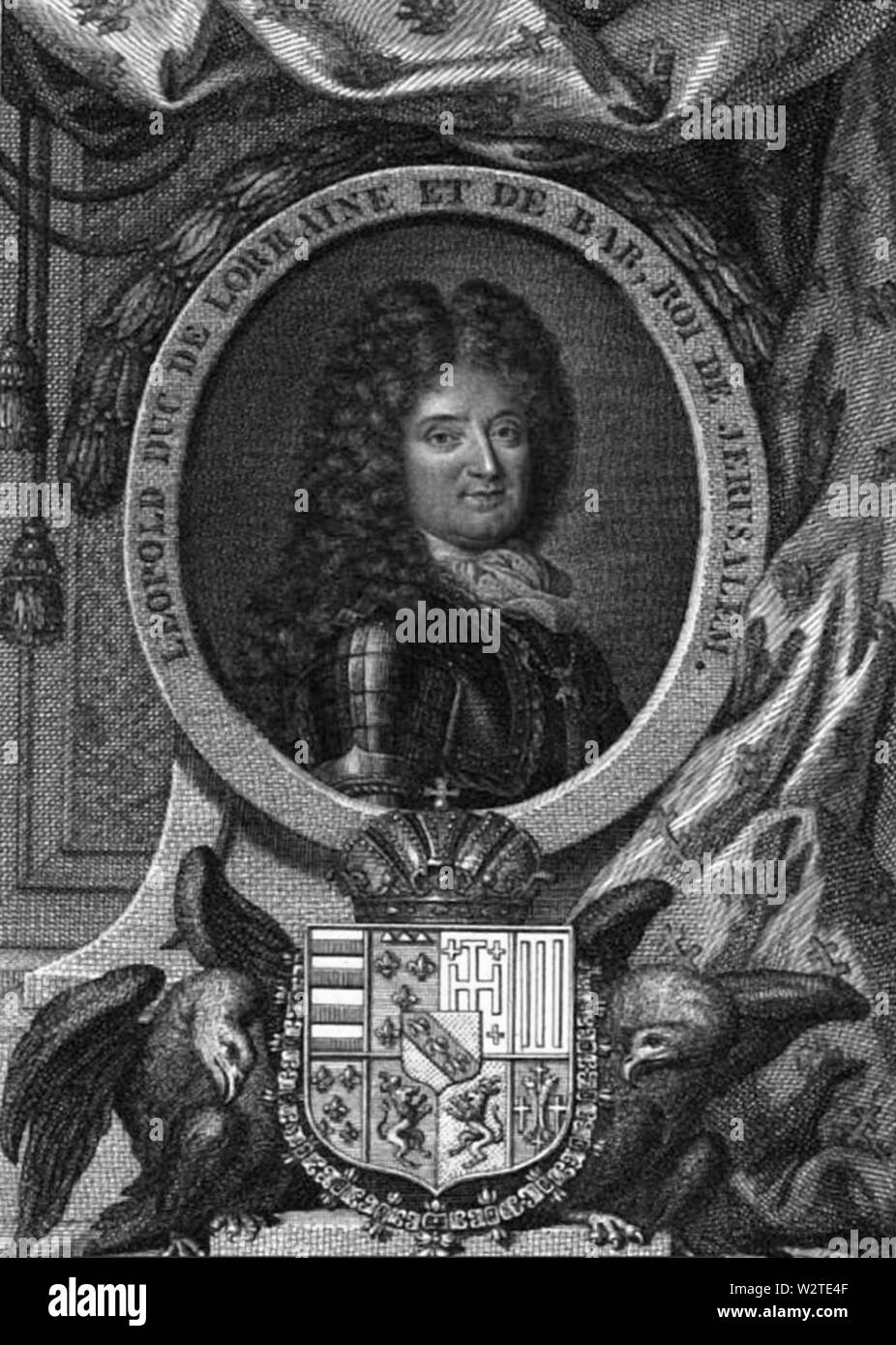 Disegno di Léopold I di Lorena da un artista sconosciuto circa 1720s Foto Stock