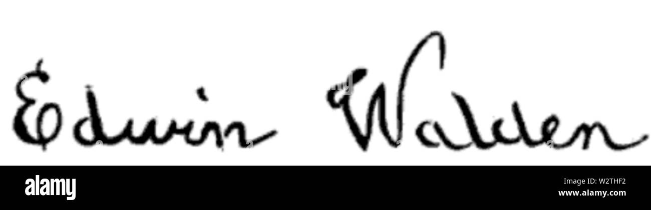 Edwin Walden firma Foto Stock