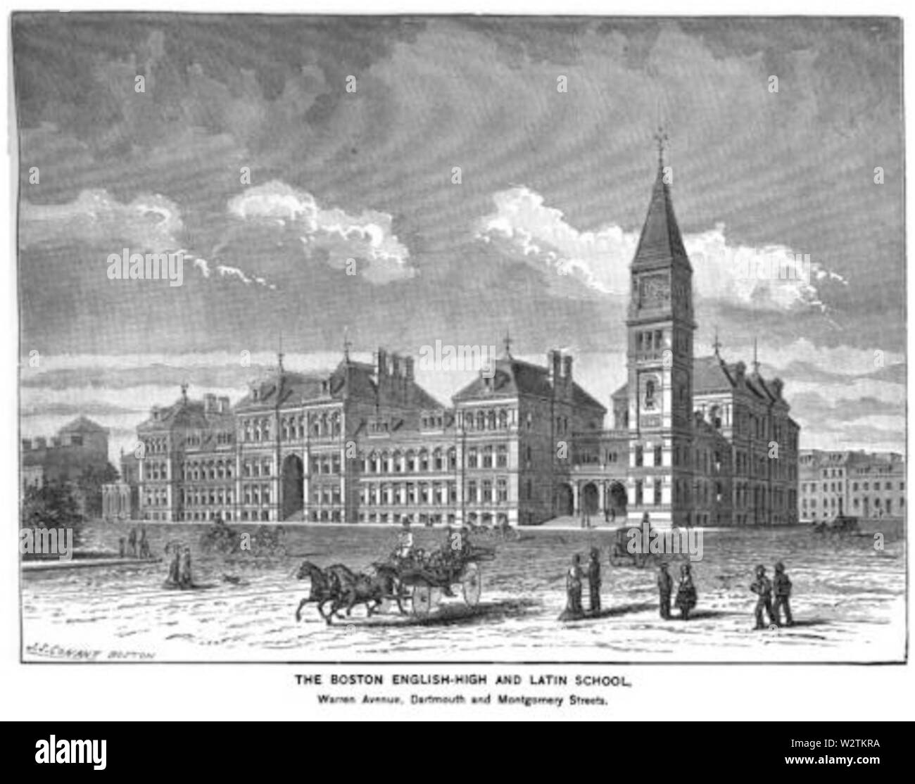 EnglishSchool KingsBoston1881 Foto Stock