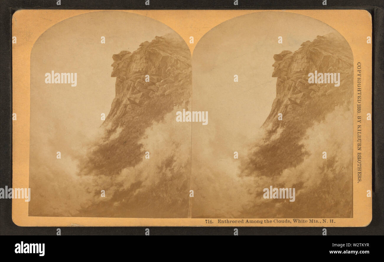 In trono tra le nuvole, Bianco Mts, NH, da Kilburn fratelli 4 Foto Stock