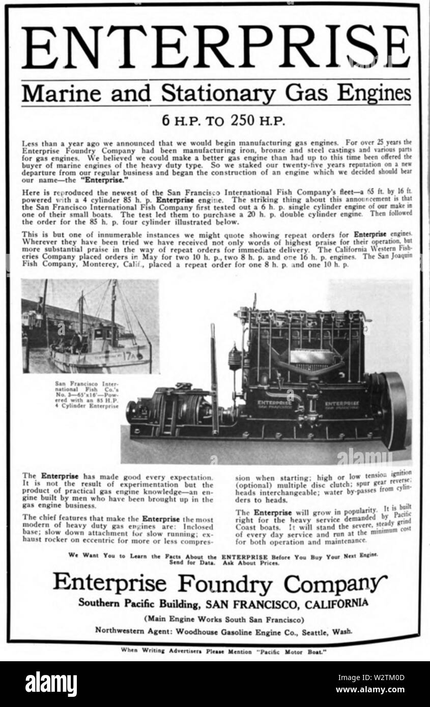 Enterprise Foundary annuncio 1918 Foto Stock