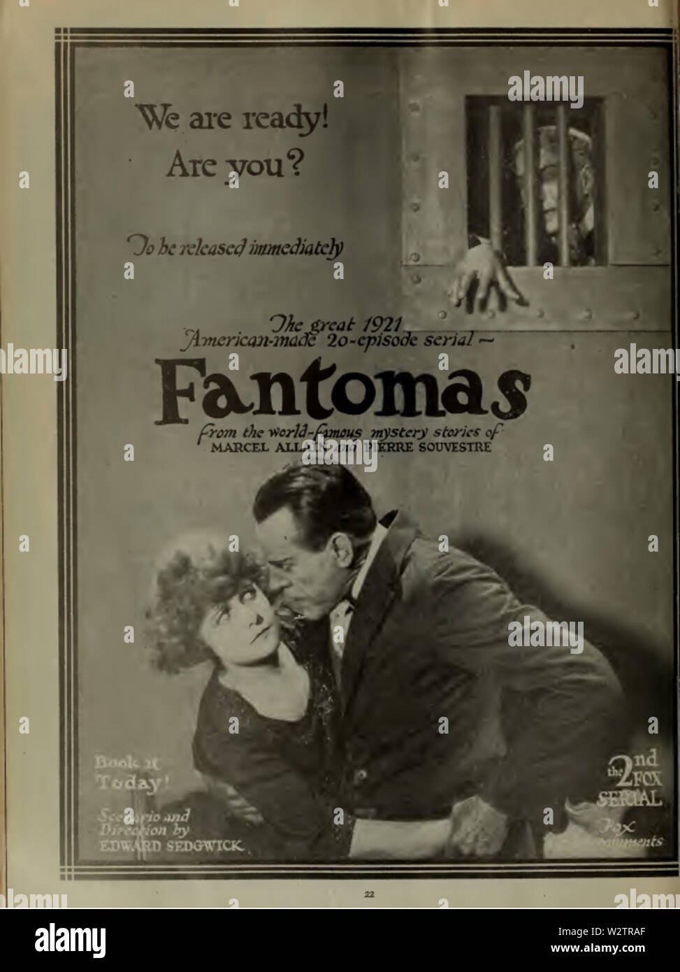 Fantomas da Edward Sedgwick Film 1920 giornaliero Foto Stock