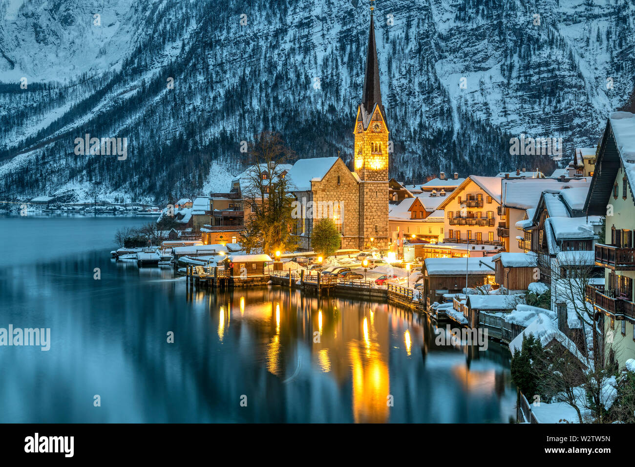 Hallstatt, Austria superiore, Austria Foto Stock