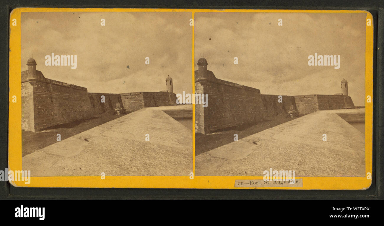 Fort St Augustine, da Robert N Dennis raccolta di vista stereoscopica Foto Stock