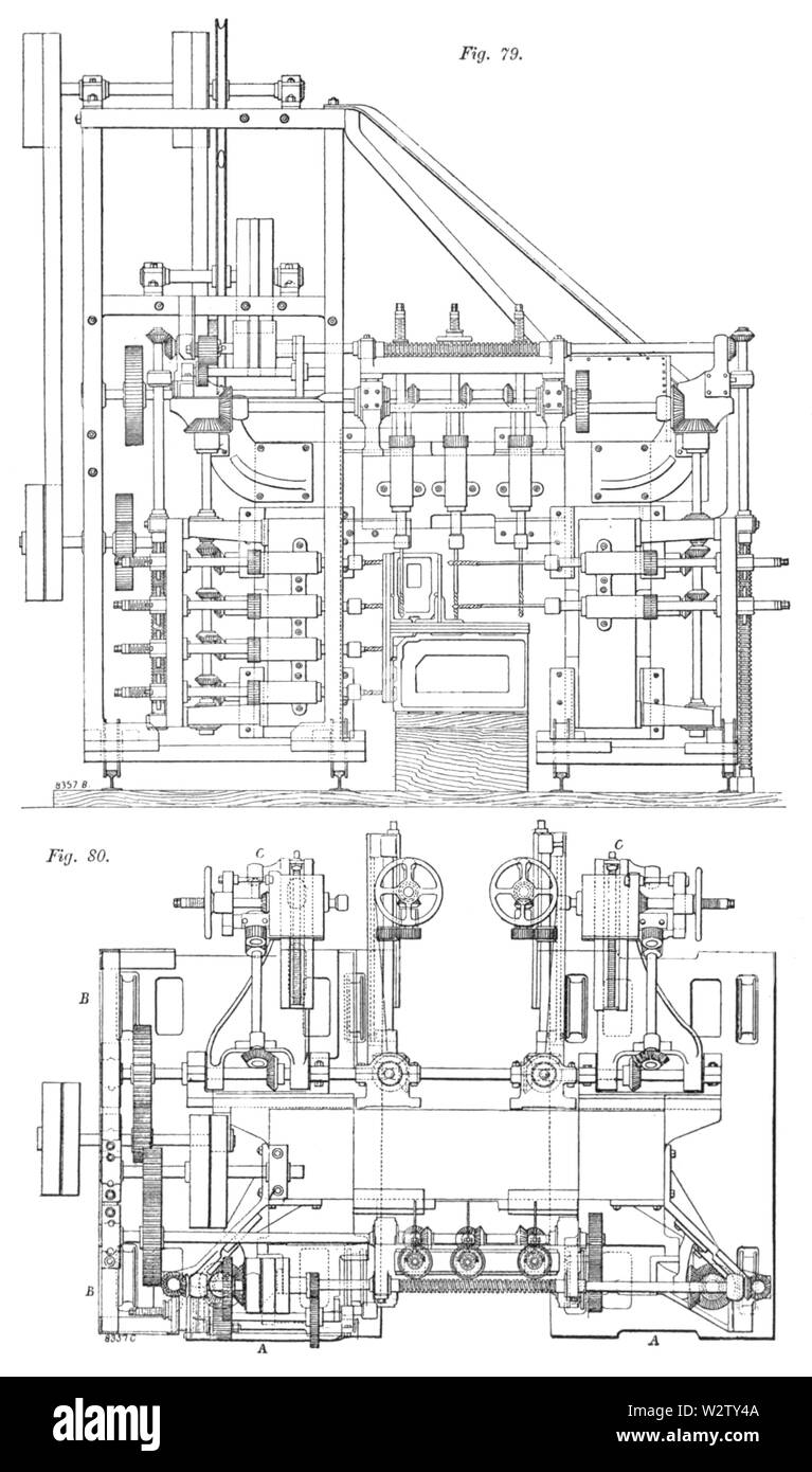 Forth Bridge (1890) Le Figure 79 e 80, Pagina 39 Foto Stock