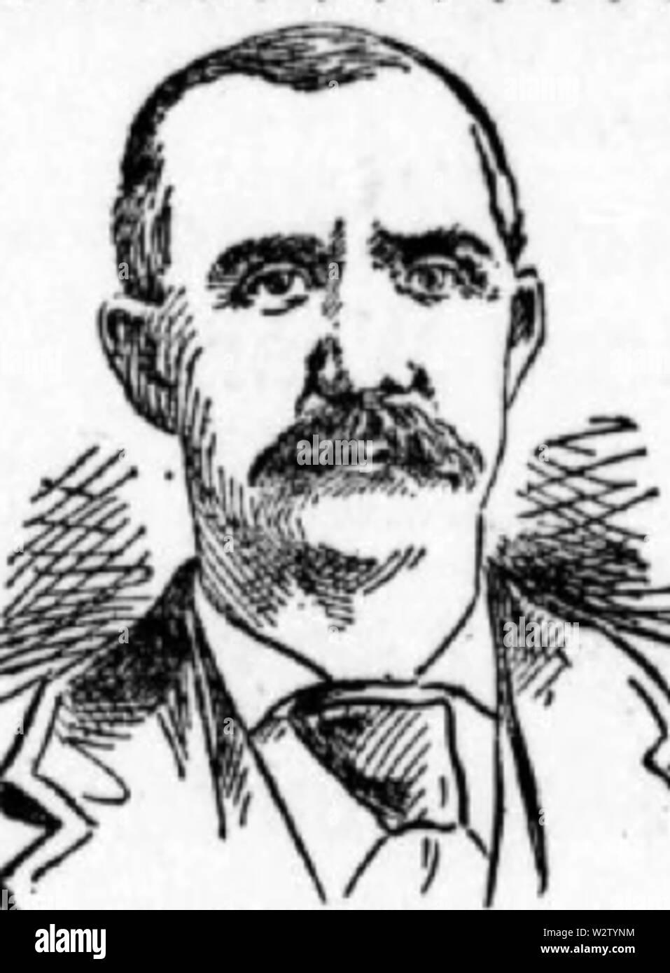 Disegno di Francesco M. Nickell, Los Angeles City membro del Consiglio, dal Los Angeles Herald, 29 ottobre 1896, pagina 7. Fonte Web: Foto Stock
