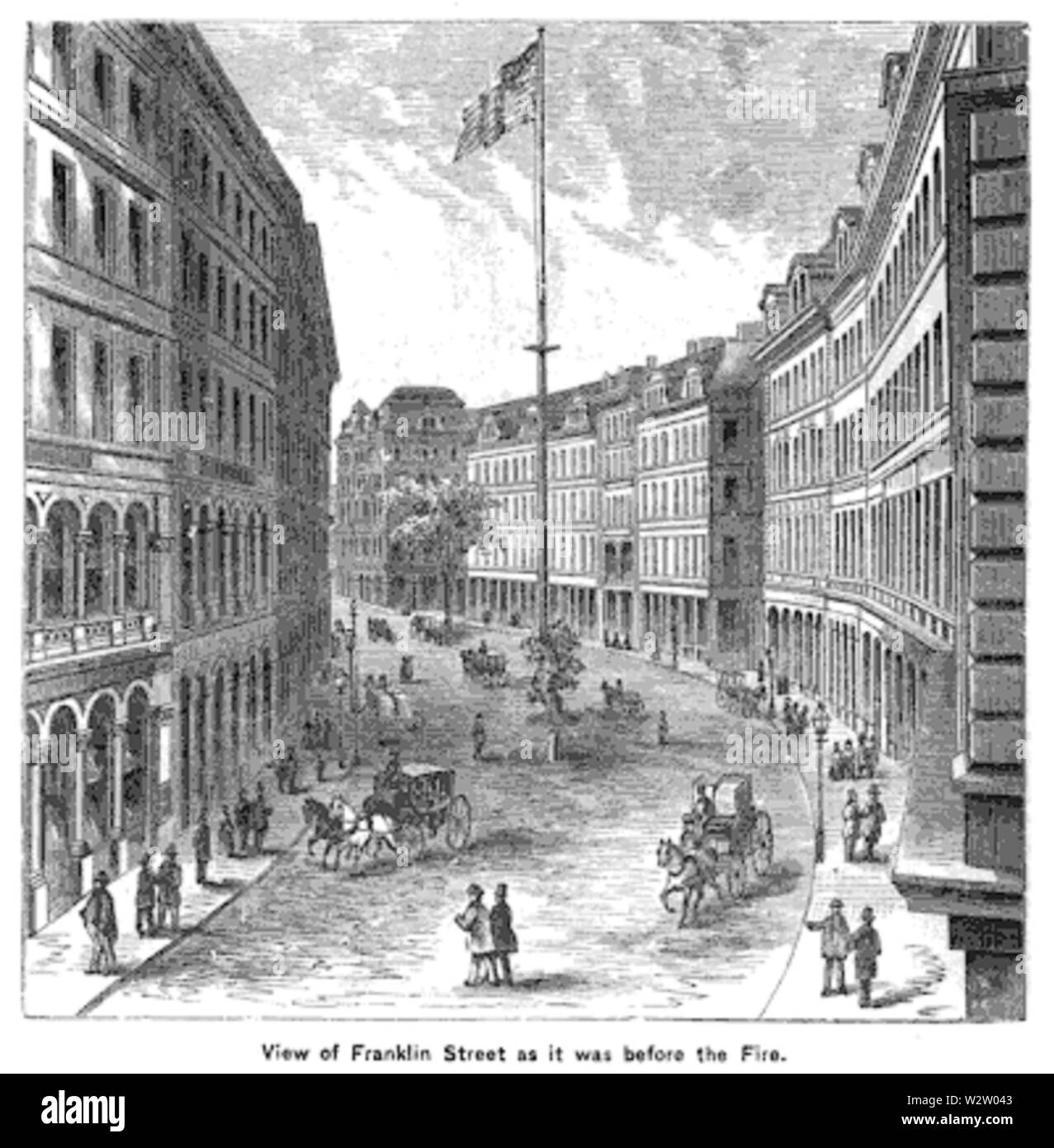 FranklinSt Boston Bacon 1886 Foto Stock