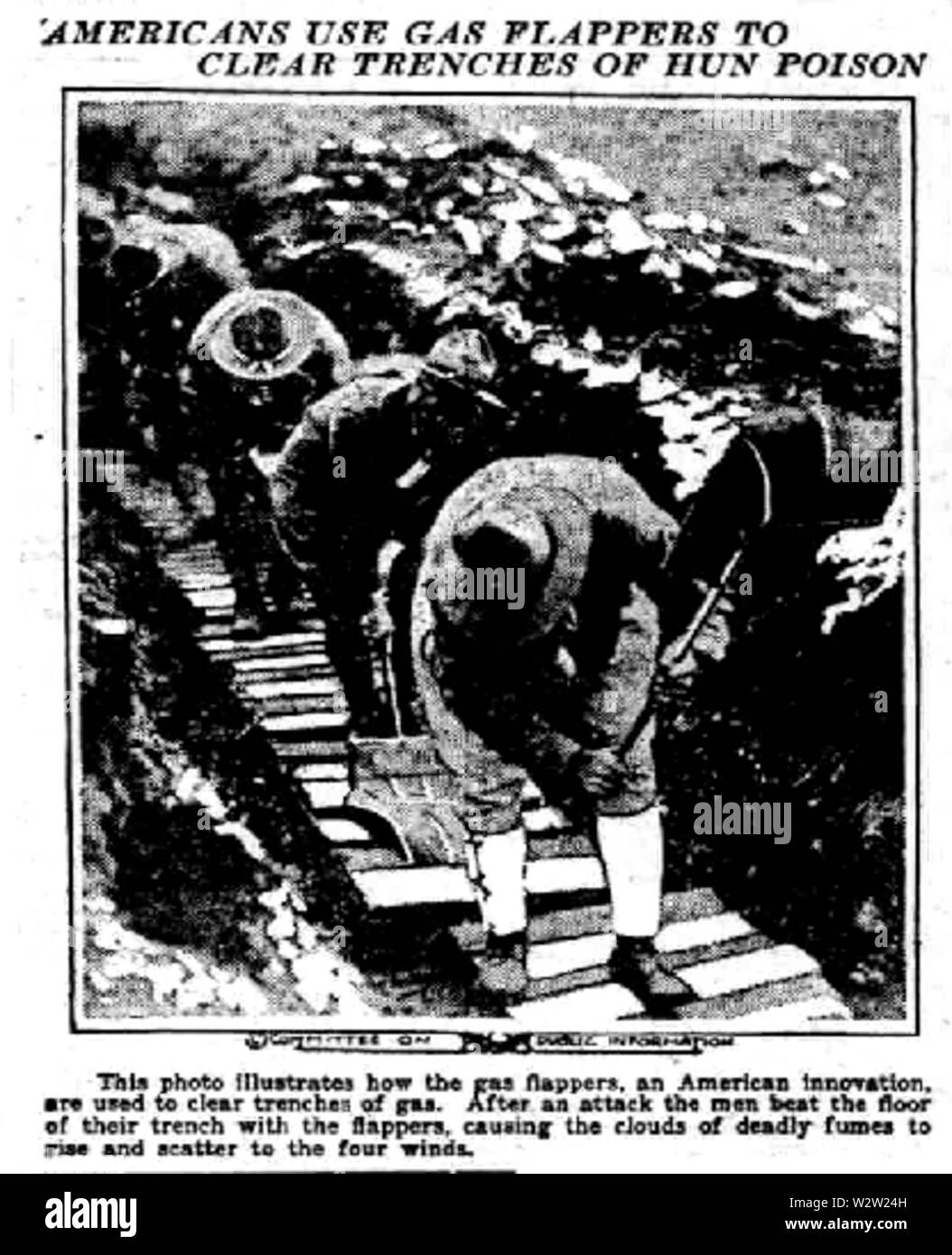 Linguette di gas WW1 Foto Stock
