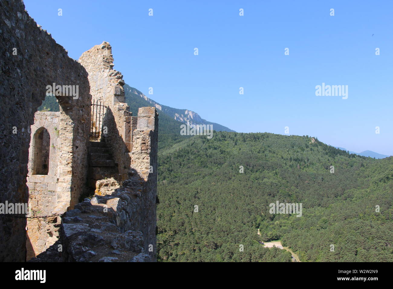 Château de Puilaurens, Francia Foto Stock