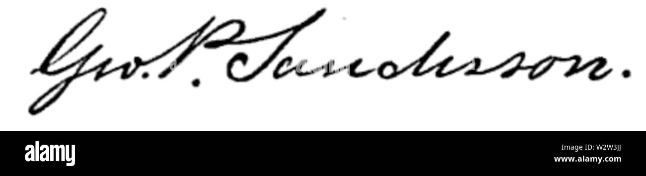 George Plaisted Sanderson firma Foto Stock