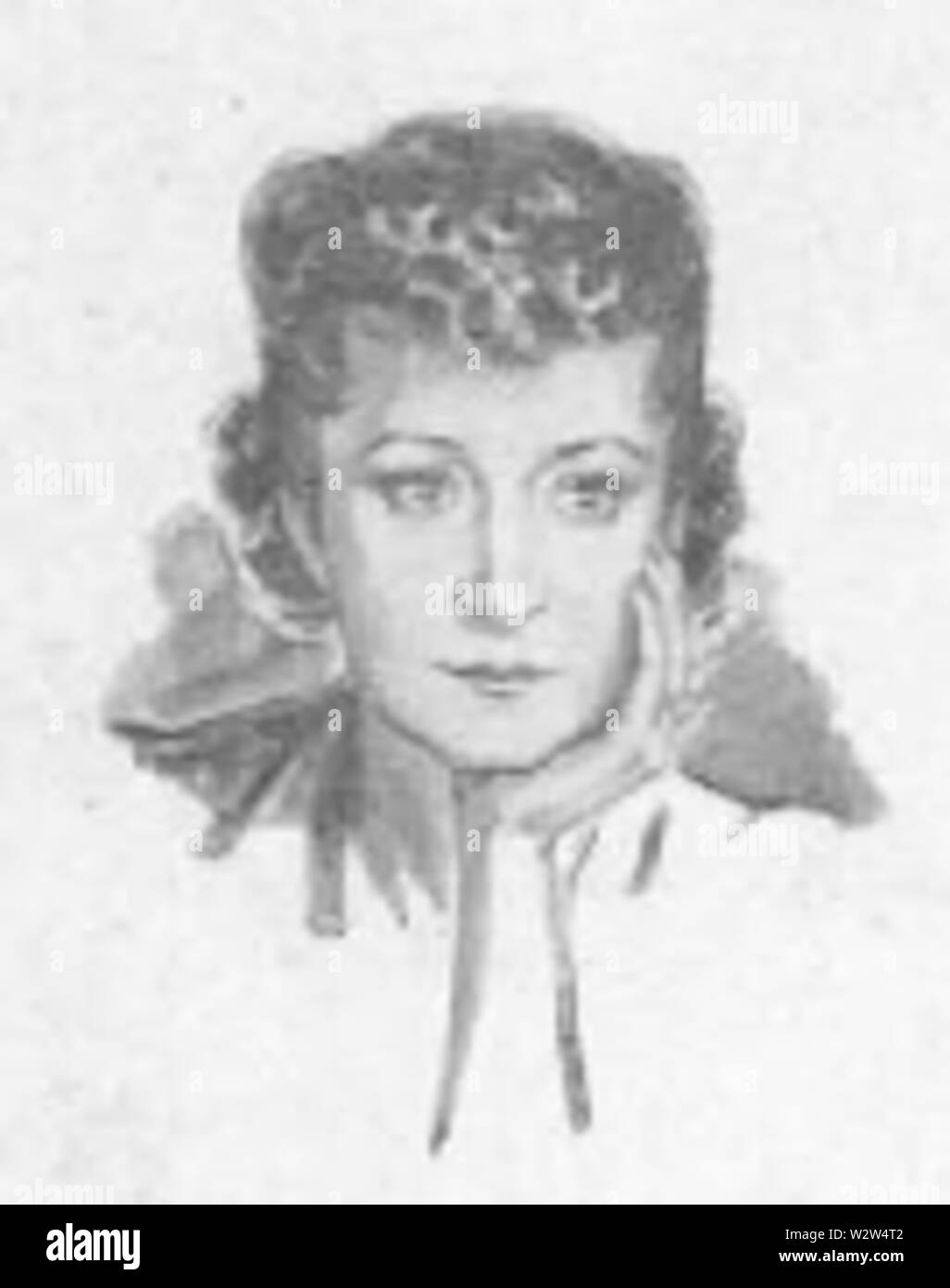 Schizzo di Gladys Malvern, da Corinne Malvern utilizzato nel dominio pubblico comunicati stampa. Foto Stock