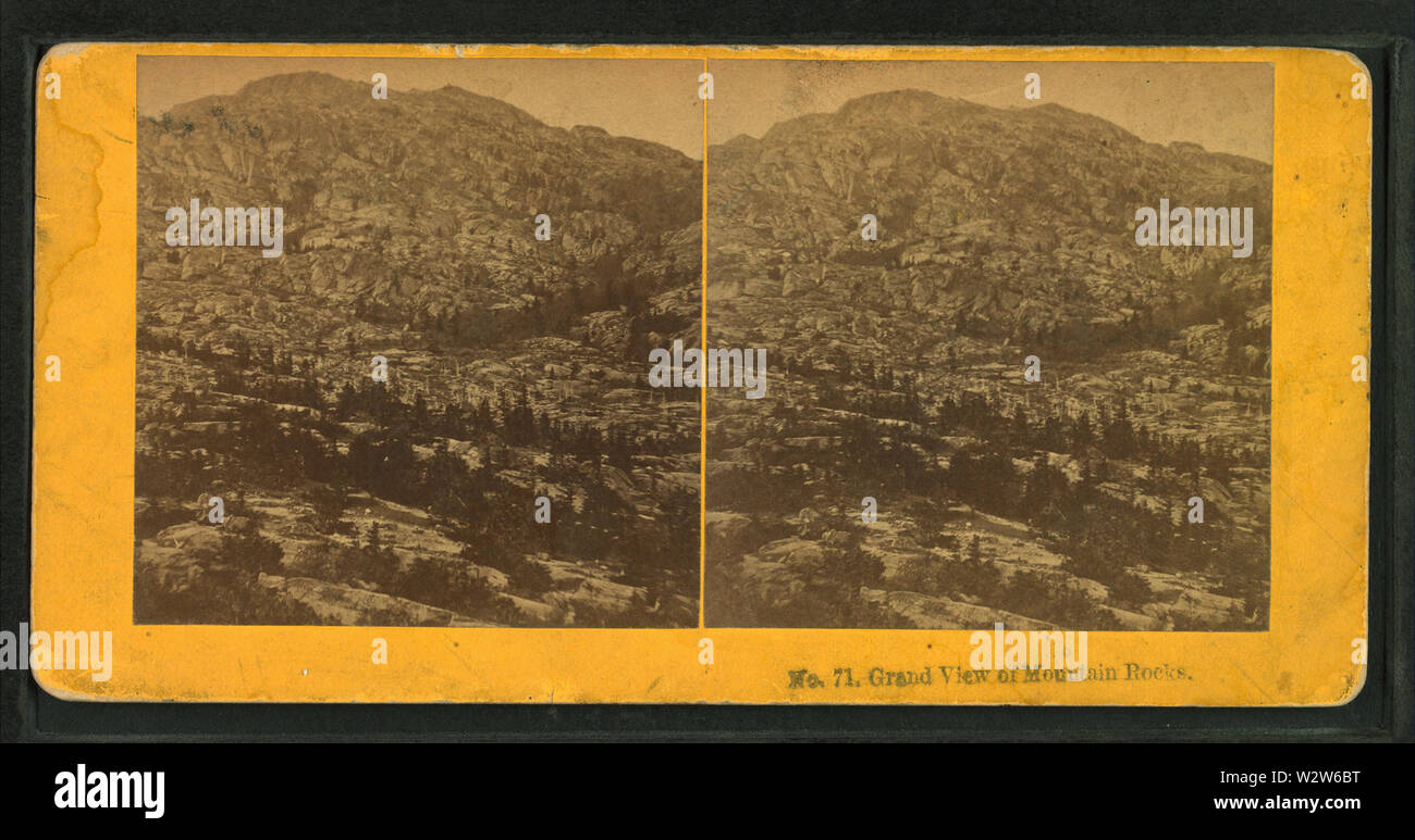 Grand View delle rocce della montagna, da W F Allen Foto Stock