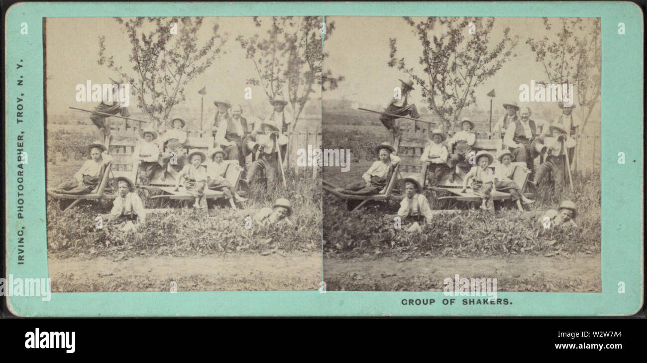 Gruppo di Shaker, da Irving, James E, 1818-1901 Foto Stock