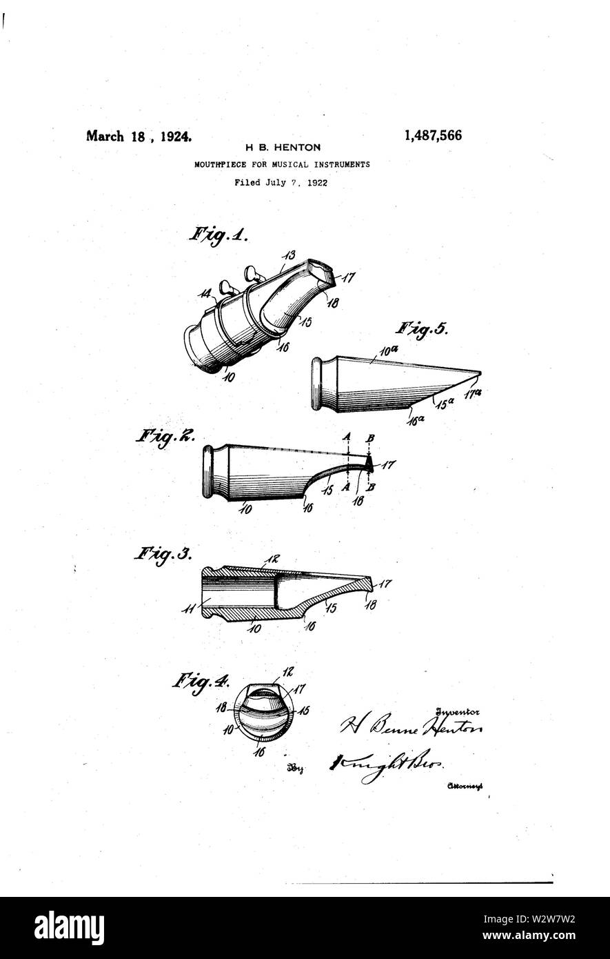H Benne Henton boccaglio disegno Foto Stock