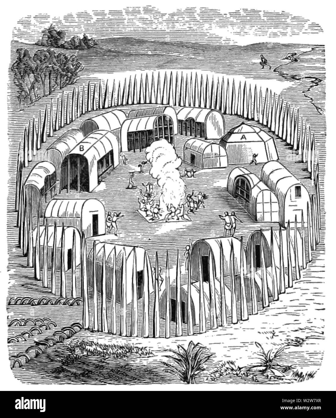 HAHL D145 Villaggio di Pomeiock Foto Stock