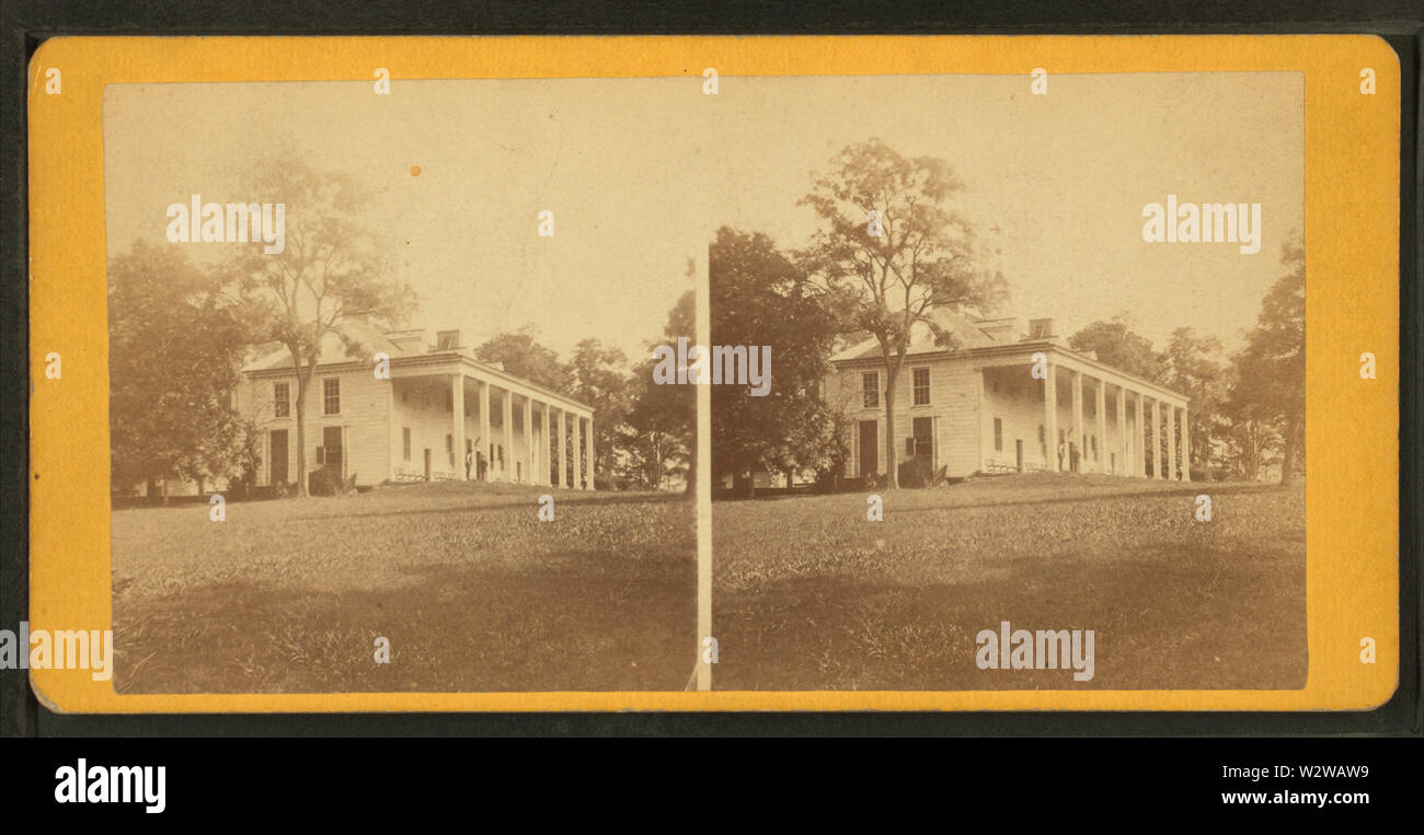 Casa di George Washington, Mount Vernon, da Robert N Dennis raccolta di vista stereoscopica Foto Stock