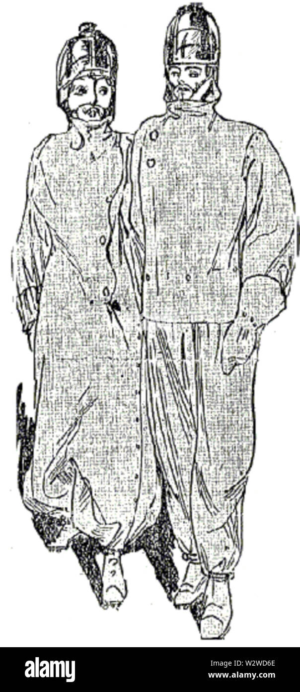 Illustrazione Schutzanzug Elektrosmog 1911 Foto Stock