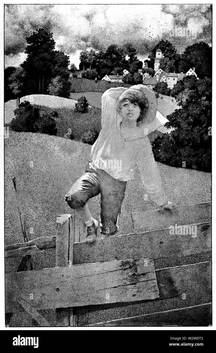 Illustrazione pagina a fronte 14 nella golden age Foto Stock