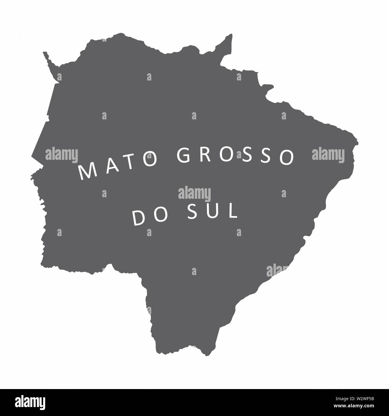 Mato Grosso do Sul mappa silhouette Illustrazione Vettoriale