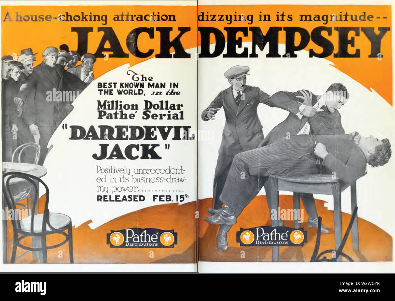 Jack Dempsey in Daredevil Jack da W S Van Dyke 3 film 1920 giornaliero Foto Stock