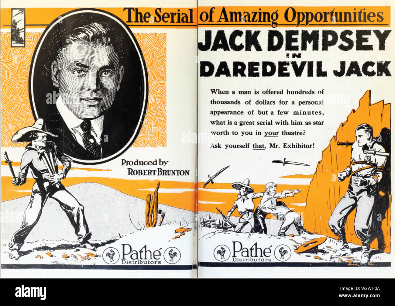 Jack Dempsey in Daredevil Jack da W S Van Dyke 4 film 1920 giornaliero Foto Stock