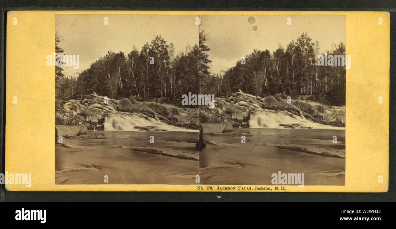 Jackson Falls, Jackson, NH, da Soule, John P, 1827-1904 Foto Stock
