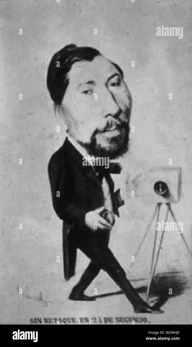 Jean Laurent-Caricature Foto Stock