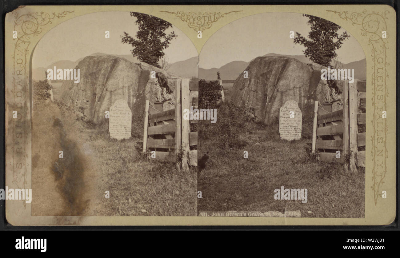 John Brown's grave, Nord Isola d'Elba, da Stoddard, Seneca Ray, 1844-1917 , 1844-1917 Foto Stock