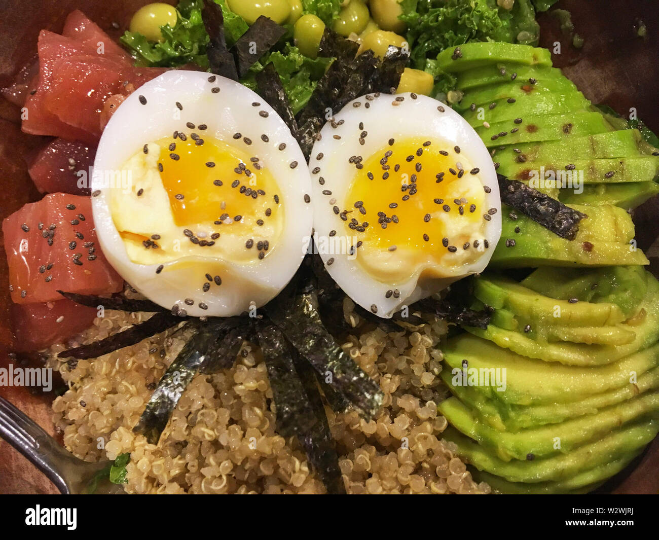 Mangiare sano sta diventando sempre più popolare in Manila. Verdi Pascoli ufficio tariffe sani che è dietetica e vegetariana friendly. Foto Stock