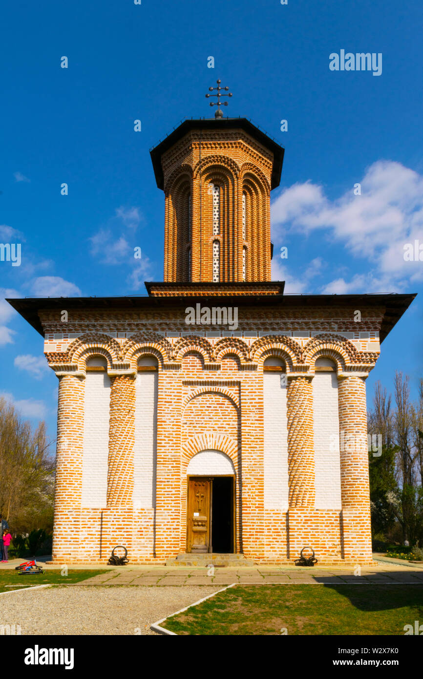 Snagov, Romania - 30 Marzo 2019: vista del monastero di Snagov splendida architettura. Foto Stock