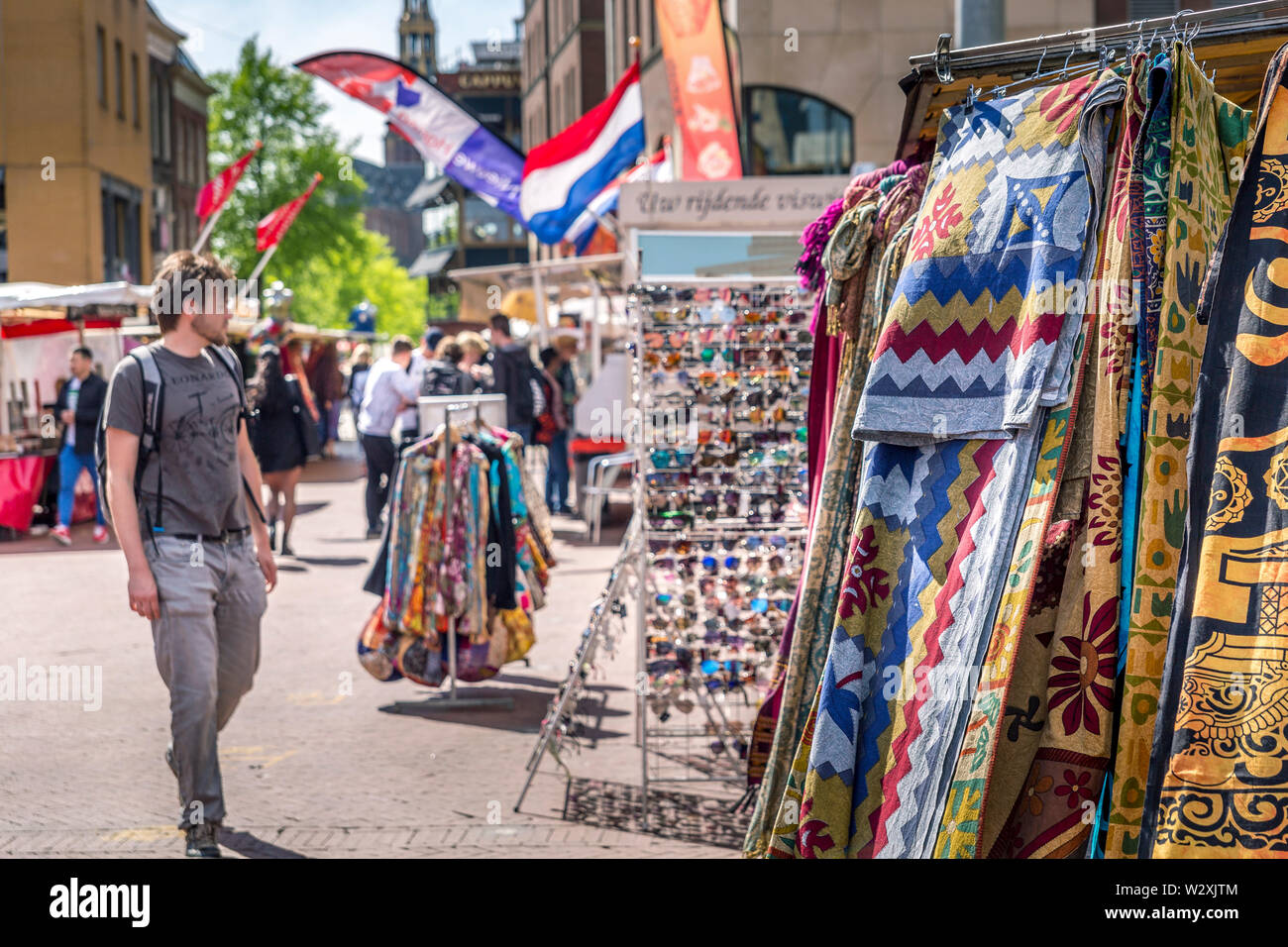 Colorato Mercato a Groningen Foto Stock