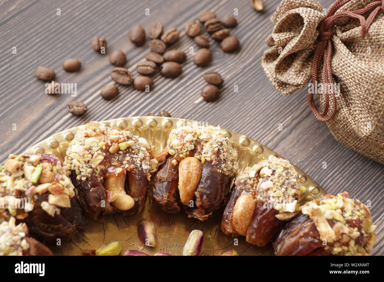 Datteri ripieni Foto Stock