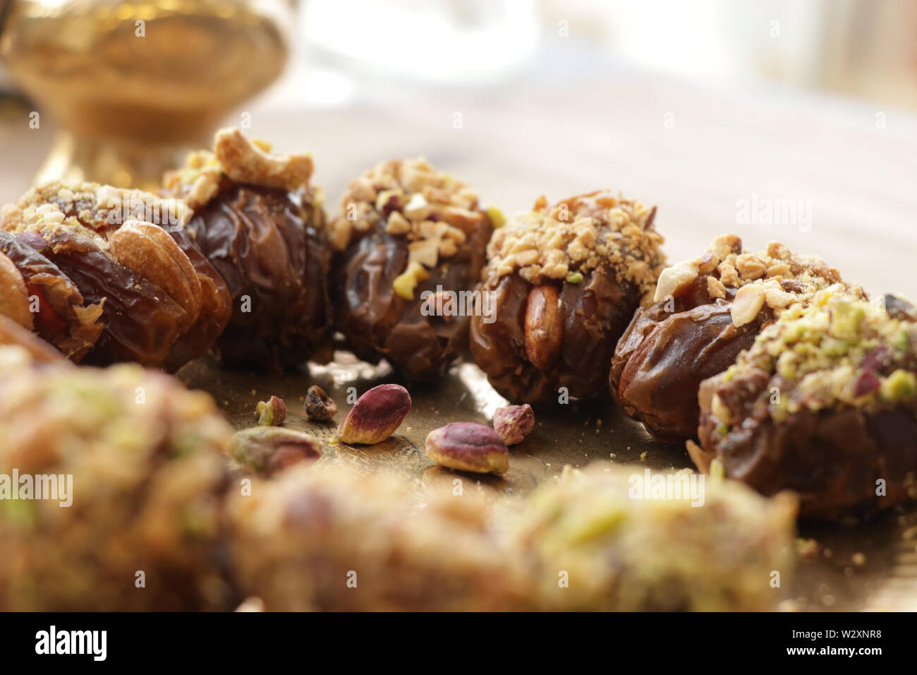 Datteri ripieni Foto Stock