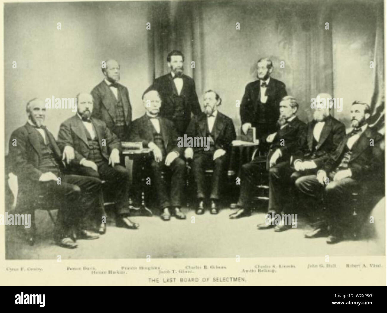 Ultimo consiglio di Selectmen di Somerville, Massachusetts Foto Stock Ultimo consiglio di Selectmen di Somerville, Massachusetts Foto Stock