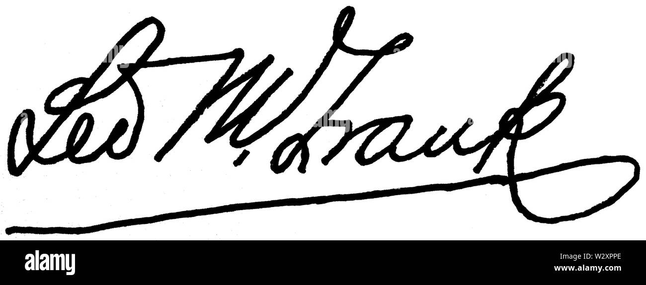 Leo Frank firma Foto Stock