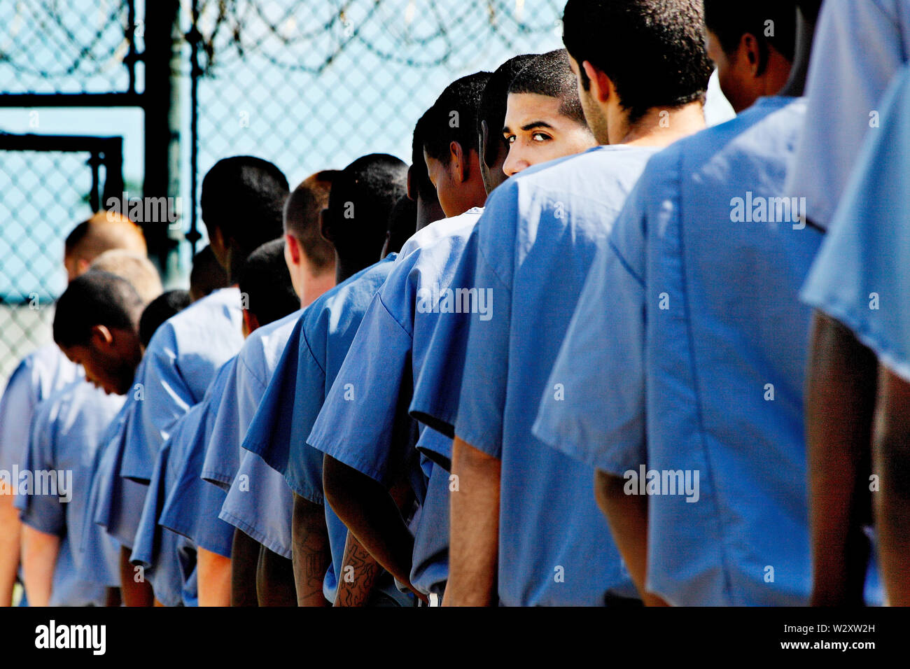 Okala Prigione stanno cercando, nonostante la mancanza di finanziamenti, per rendere i prigionieri re-entry per la società più semplice fornendo in classi di competenze di base. Foto Stock