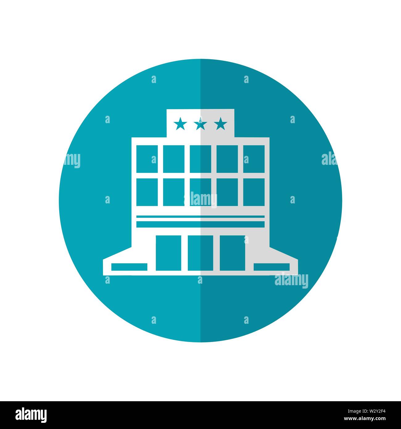 Il design icona nel concetto di affittare la casa,casa o hotel prima di viaggiare. Illustrazione Vettoriale in stile appartamento. Illustrazione Vettoriale