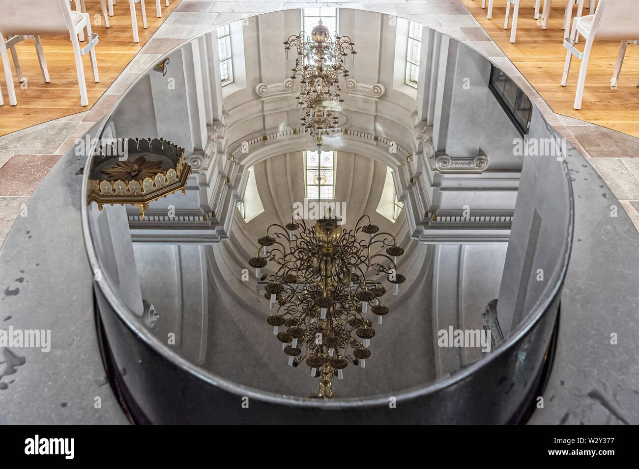 La Chiesa di Fredrik si trova in Karlskrona, Blekinge Lan, Svezia meridionale. Situato sulla Stortorget, la piazza principale nel centro della citta'. Foto Stock