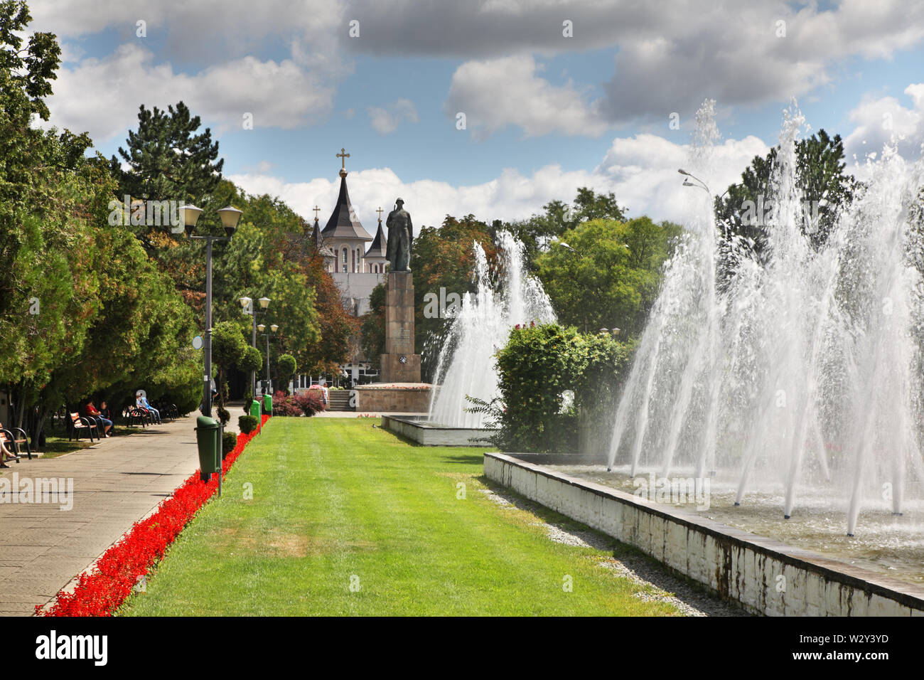 Park il 1 dicembre in Oradea. La Romania Foto Stock