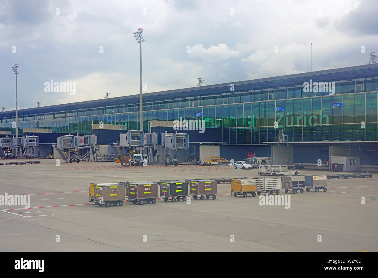 Zurigo, Svizzera -19 maggio 2019- Vista del Flughafen Zurich Airport (ZRH). Foto Stock