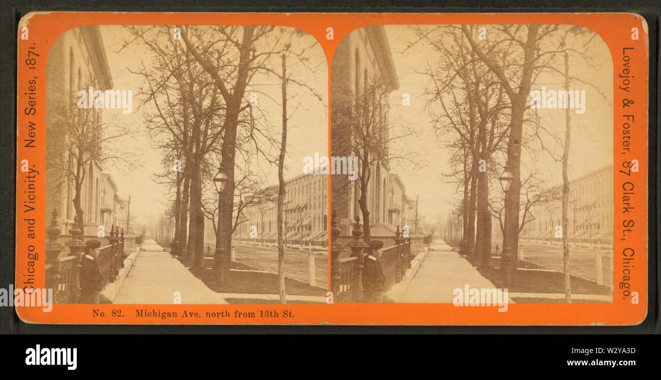 Michigan Ave, a nord dalla 13th Street, da Lovejoy & Foster Foto Stock
