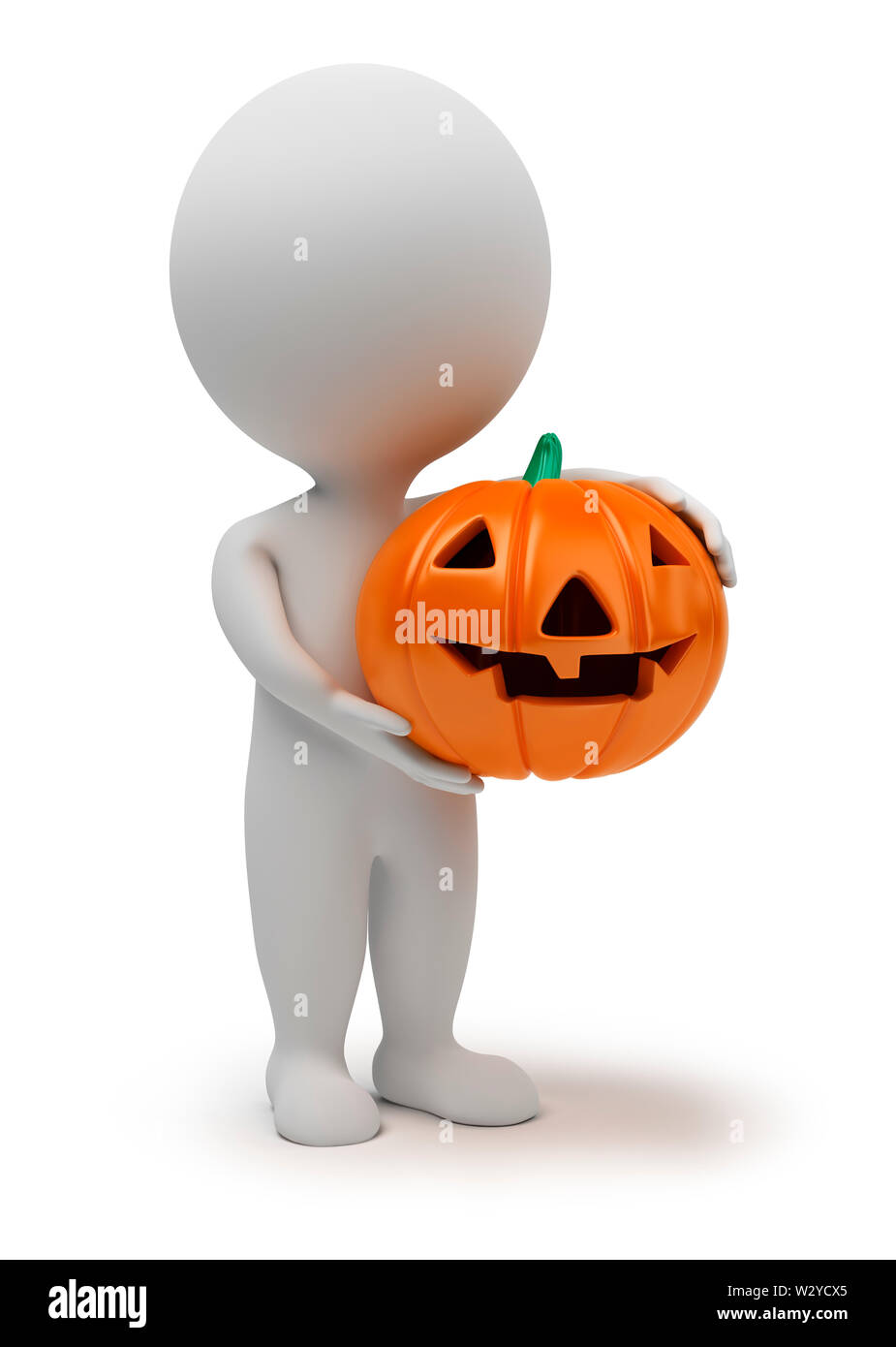 3d piccolo popolo - concetto per Halloween. Immagine 3d. Isolato sullo sfondo bianco. Foto Stock