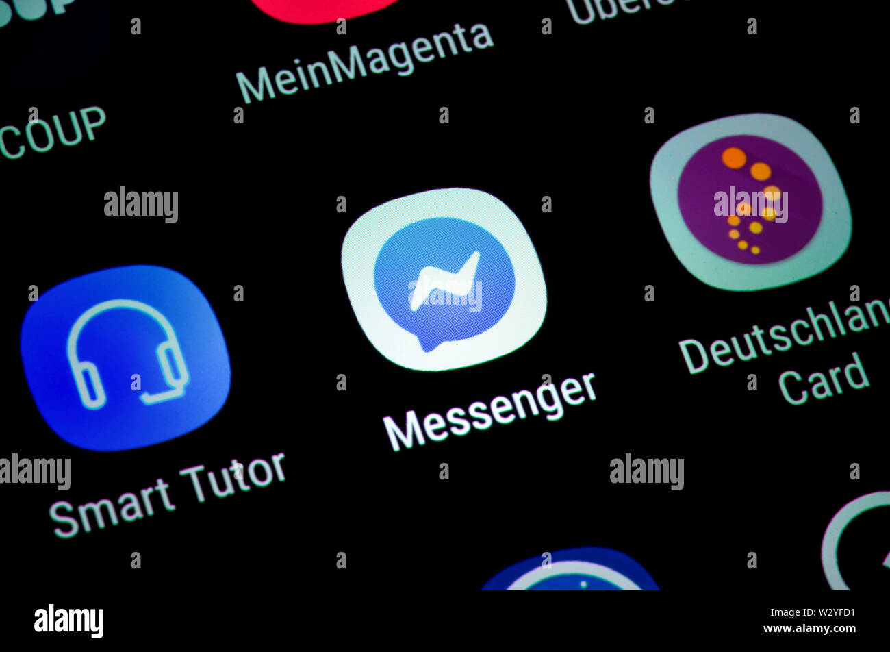 Smartphone, Display, App, Messenger Foto Stock